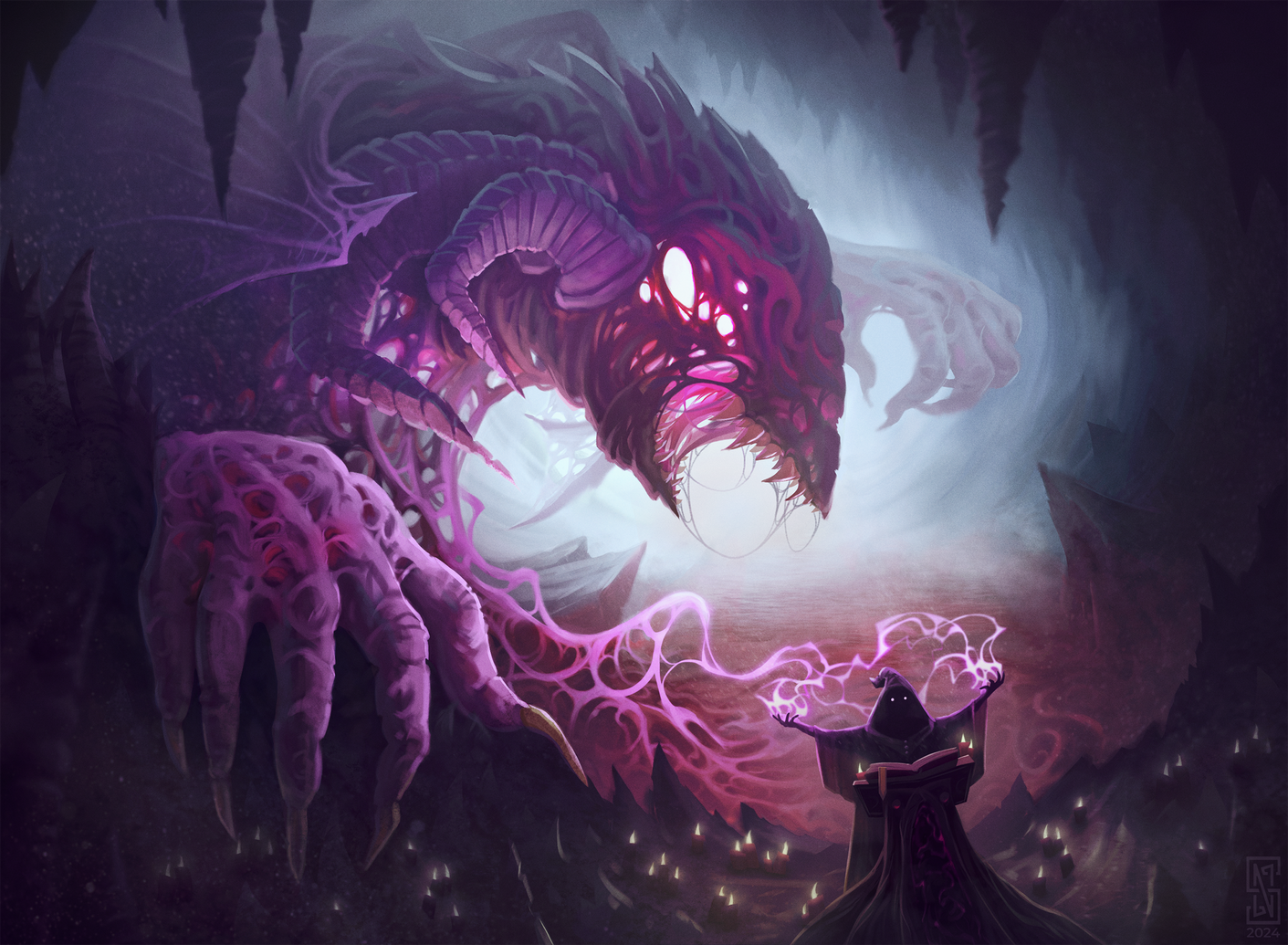 MTG Portfolio Illustration "Demonic Rising"
