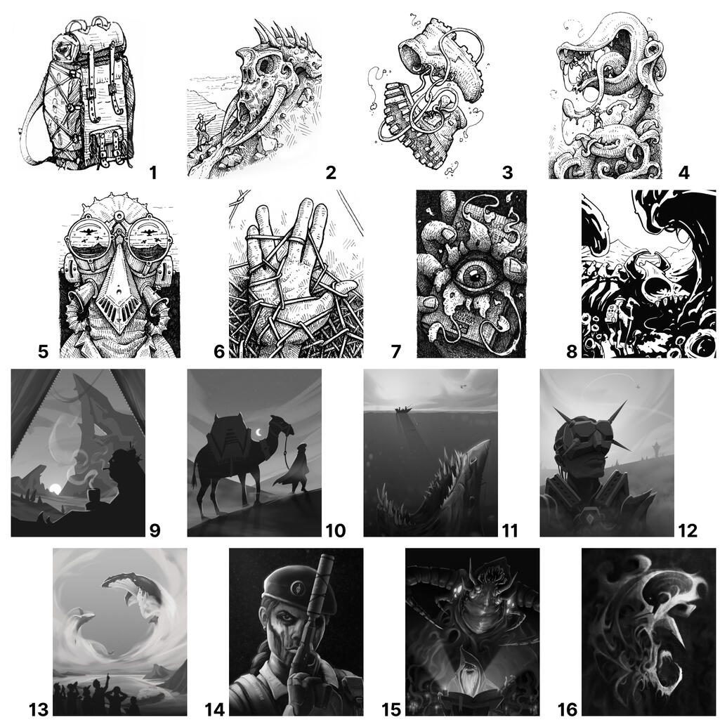 Inktober 2024 Page 1